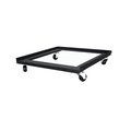 Quest Mfg Caster Tray For Wall Mount Enclosures, 5-16U, 20", Black WMCT-16-02